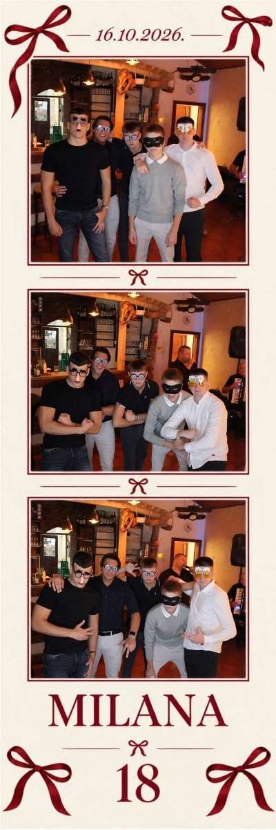 Photobooth traka „Milana 18”